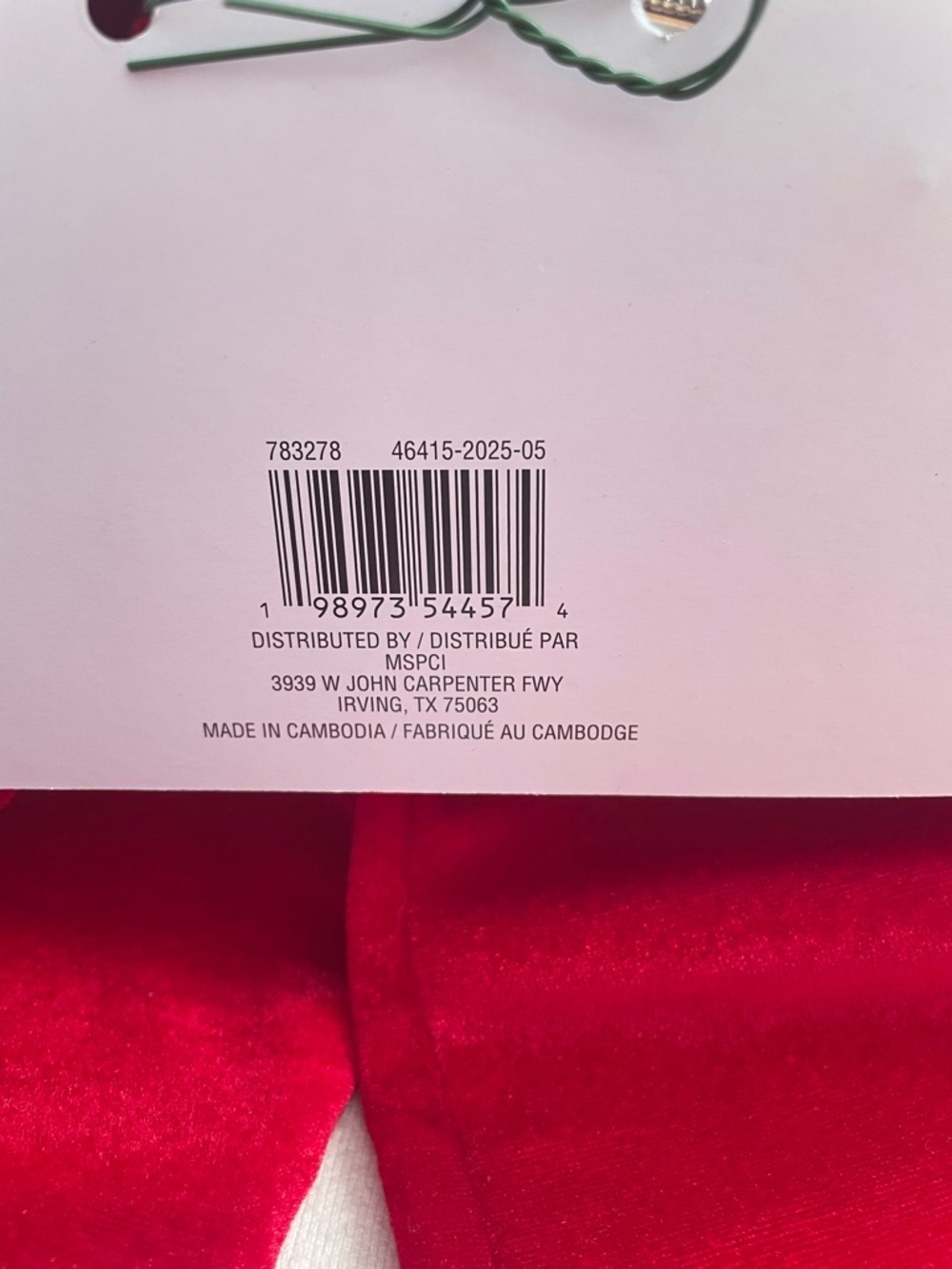 NWT Celebrate It Large Red Velvet Tree Bow - Picture 7 of 9